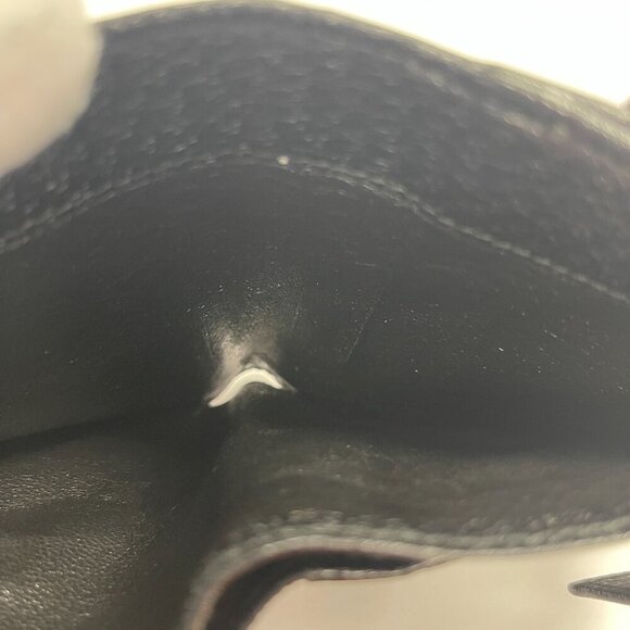 Gucci Black Leather Compact Wallet w/ Silver-tone Hardware - Preowned - Picture 12 of 14